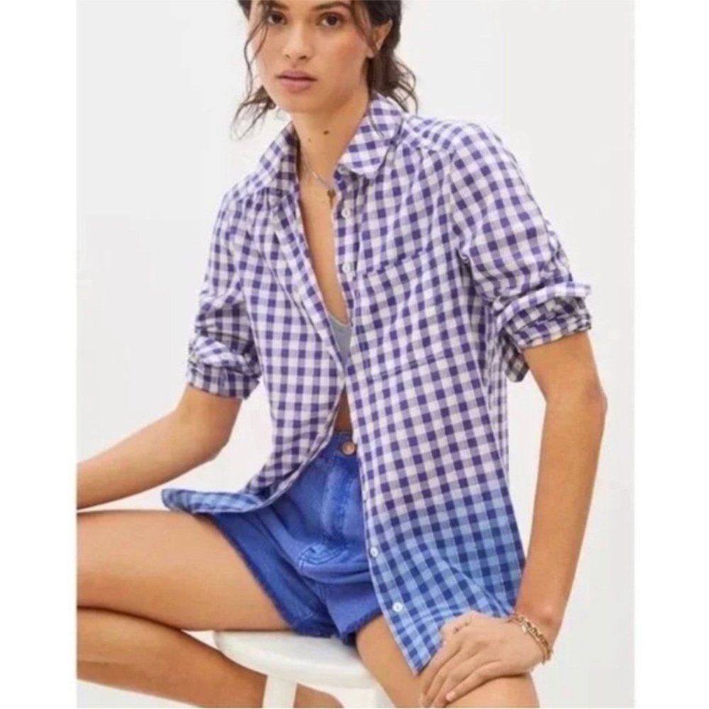 Anthropologie Pilcro Plaid Button Down Shirt Size XS H12